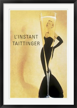 Framed L’Instant Taittinger 36 x 24