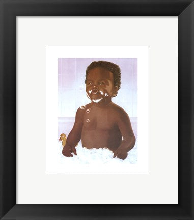 Framed Art Bubble Bath Boy by Stanley Morgan | 10 x 8
