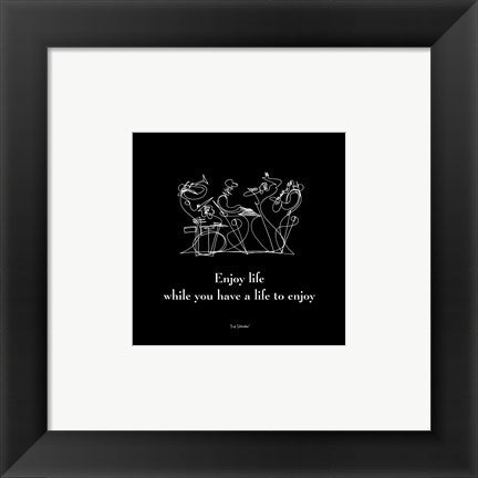 Framed Art Enjoy Life II by Sir Shadow | 6 x 6
