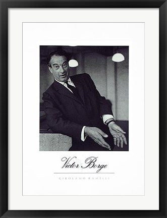 Framed Victor Borge by Girolamo Ramelli | 27 1/2 x 19 3/4