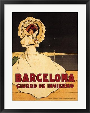 Framed Barcelona by Frederick Daniel Hardy | 26 1/4 x 19 1/2