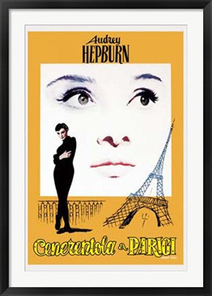 Framed Audrey Hepburn, Funny Face (Italian) 36 x 24