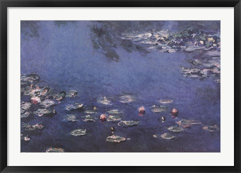 Framed Art Waterlillies by Claude Monet Wall Decor 18x24 Artwork