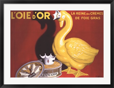 Framed Art L'oie D'or Wall Decor 18x24 Artwork