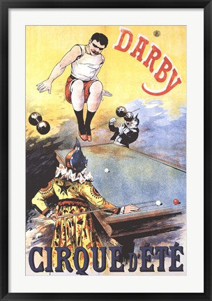 Framed Art Darby Cirque D'ete by H. Gray Wall Decor 18x24 Artwork