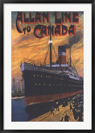 Framed Art Allan Line To Canada Framed Art for your Home Wall Decor 18x24 Artwork