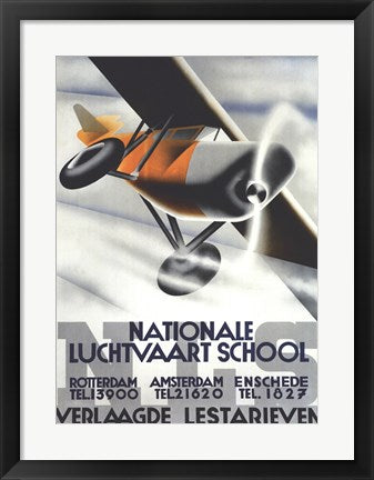 Framed Art Nationale Luchtvaart School Wall Decor 18x24 Artwork