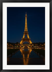 Framed Art Framed Eiffel Tower at Night Wall Art Wall Decor18x24 Artwork