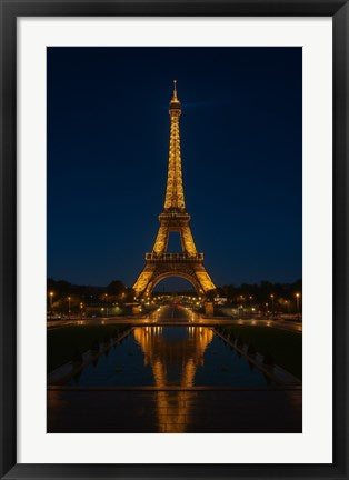 Framed Art Framed Eiffel Tower at Night Wall Art Wall Decor18x24 Artwork