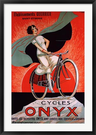 Framed Art Cycles Onyx Framed Art for your Home Wall Decor 18x24 Artwork