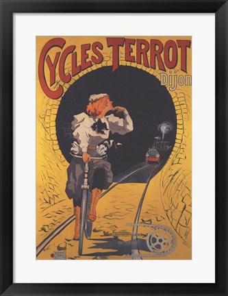Framed Art Cycles Terrot Framed Art for your Home Wall Decor 18x24 Artwork