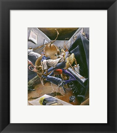 Framed Art Rent Party (mini) by Frank Morrison | 10 1/4 x 8 1/4