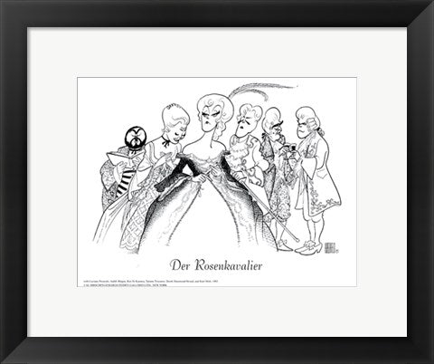 Framed Art Der Rosenkavalier by Al Hirschfeld | 10 x 13