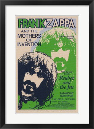 Framed Frank Zappa, Paramount Northwest, 1972 23 x 15