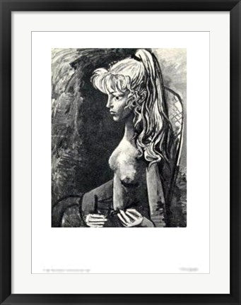 Framed Sylvette au Fauteuil by Pablo Picasso | 27 3/8 x 20 1/4