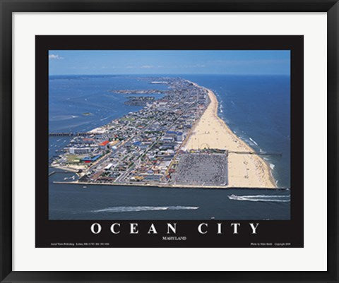 Framed Ocean City, Maryland by Mike Smith | 22 x 28