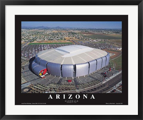 Framed Arizona Cardinals, Phoenix University Stadium, Glendale, AZ by Mike...