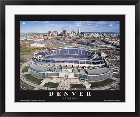 Framed Denver Broncos, New Invesco Field at Mile High, Denver, Colorado by...