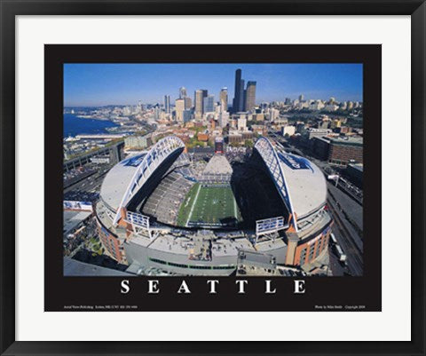 Framed Seattle Seahawks, Quest Field, Washington by Mike Smith