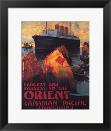 Framed Orient - Canadian Pacific 16 1/2 x 11 1/2