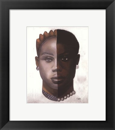 Framed Art African Mask #25 by Laurie Cooper | 10 1/2 x 8 1/2