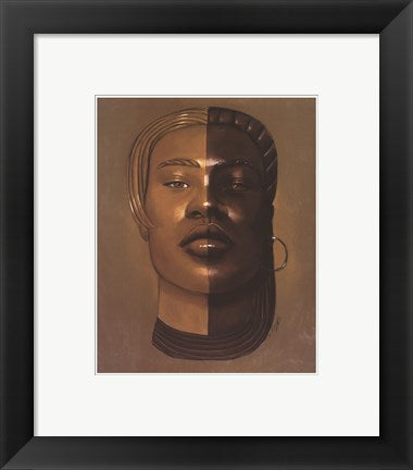 Framed Art African Mask #29 by Laurie Cooper | 10 1/2 x 8 1/2