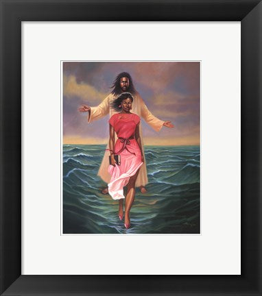Framed Art He Walks with Me (mini) by Sterling Brown | 10 1/2 x 8 1/2