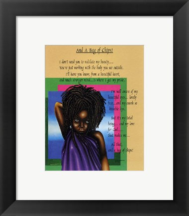 Framed Art And a Bag of Chips (mini) by Batteryman | 10 x 8