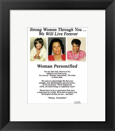 Framed Art Woman Personified (mini) by Batteryman | 10 x 8