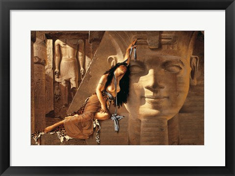 Framed Aida by Maher Morcos | 14 3/8 x 20 1/4