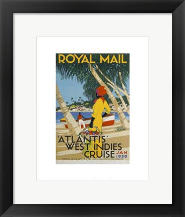 Framed Art West Indies Cruise 14 x 11