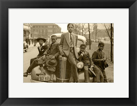 Chicago Boys, Sunday Best, 1941 by Russell Lee | 11 x 14 Framed Art