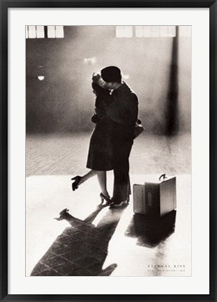 Framed Eternal Kiss, Central Station, 1944 36 x 24