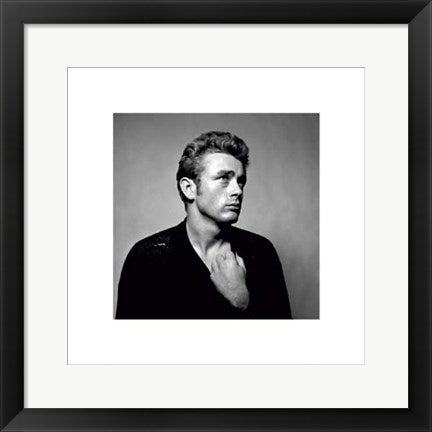 Framed Art James Dean: Portrait 16 x 16