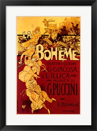 Framed La Boheme by Adolfo Hohenstein | 20 1/2 x 14 1/2