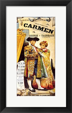 Framed Carmen 20 1/4 x 8 3/8