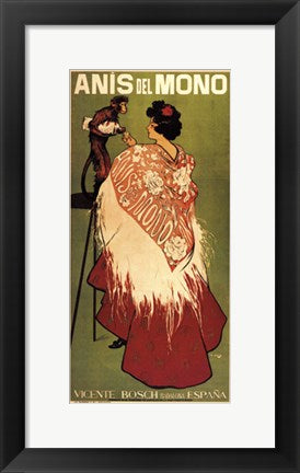 Framed Anis del Mono 20 1/4 x 8 3/8