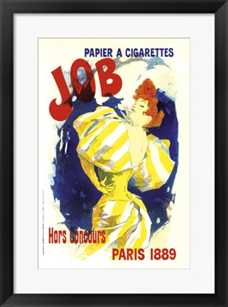 Framed Job Papier a Cigarettes by Jules Cheret | 20 1/2 x 14 1/2