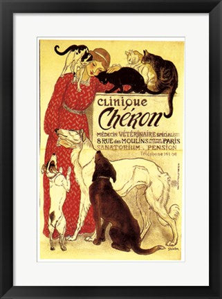 Framed Clinique Cheron by Theophile Alexandre Steinlen | 20 1/2 x 14 1/2 A...