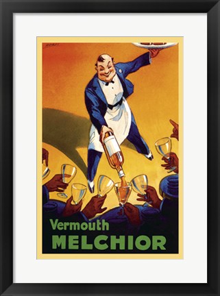 Framed Vermouth Melchior by Dorfi - Albert Dorfinant | 20 1/2 x 14 1/2 Art...