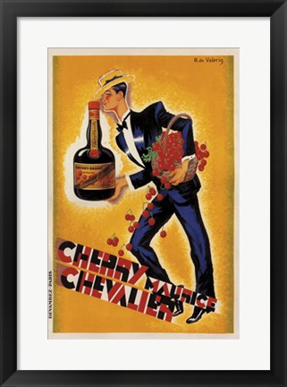 Framed Cherry Maurice Chevalier by Roger de Valerio | 20 1/2 x 14 1/2 Art ...