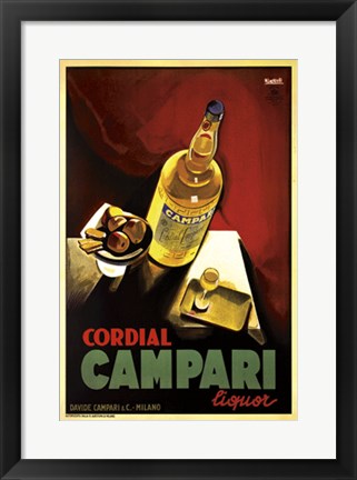 Framed Cordial Campari by Marcello Nizzoli | 20 1/2 x 14 1/2