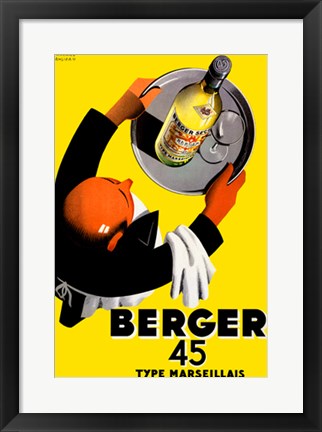 Framed Berger 45 by Roland Ansieau | 20 3/8 x 14 ¼