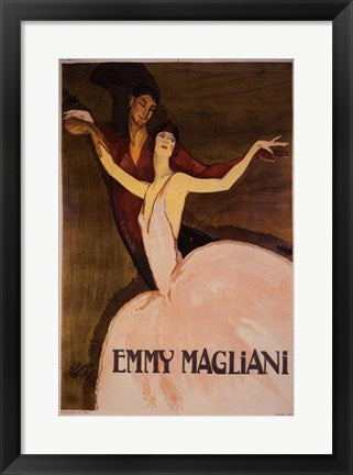 Framed Emmy Magliani by Jean-Gabriel Domergue | 20 1/2 x 14 1/2