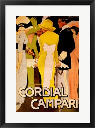 Framed Cordial Campari by Marcello Dudovich | 20 1/2 x 14 1/2