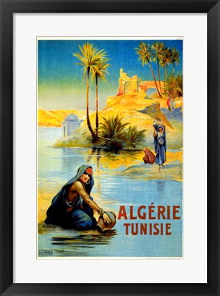 Framed Algerie Tunisie by Louis Lessieux | 20 3/8 x 14 3/8