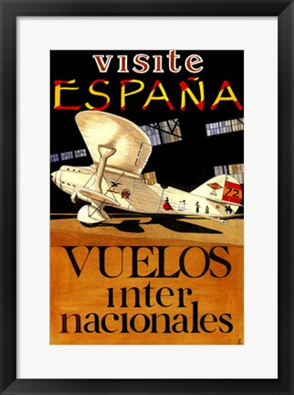 Framed Visite Espana 20 3/8 x 14