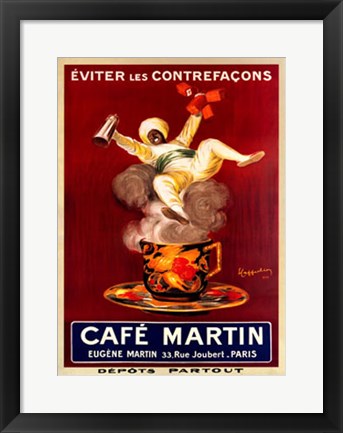 Framed Café Martin by Leonetto Cappiello | 20 1/4 x 14 1/4