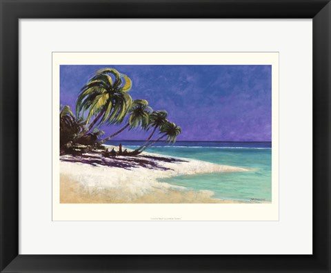 Framed Art Coconut Beach by Jonathan Sanders | 11.8 x 15.7