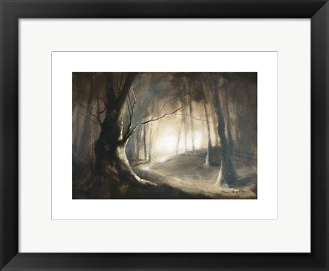 Framed Art Path Through the Woods by Oliver Pengilley | 11 ¾ x 15 ¾